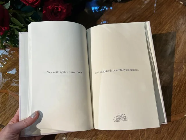 Inside spread of I Saw This and Thought of You showing two short reflections